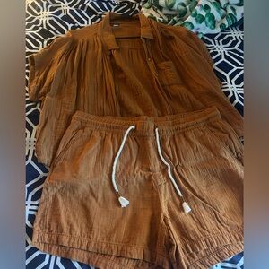 Old Navy High Waist Burnt Orange Short set